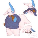 1:1 absurd_res anthro binh_(binhlanha) binhlanha bracelet clothing clothing_pull fur generation_3_pokemon good_boy hi_res jewelry male nintendo pokemon pokemon_(species) shiny_pokemon sweater topwear zangoose