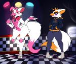 2026 6:5 absurd_res animatronic anthro bedroom_eyes big_ears big_tail black_eyes black_nose black_sclera bottomwear bow_tie breasts brother_(lore) brother_and_sister_(lore) cable canid canine chest_tuft clothing colored_nails curvy_figure detailed_background digital_media_(artwork) duo endoskeleton feet female femboy five_nights_at_freddy's five_nights_at_freddy's_world fluffy fluffy_tail fox funtime_foxy_(fnaf) fur hair hand_in_pocket hi_res highlights_(coloring) humanoid lipstick lolbit_(fnaf) machine makeup male male/female mammal multicolored_body multicolored_fur nails narrowed_eyes navel on_one_leg open_mouth orange_body orange_eyes orange_fur orange_highlights orange_pawpads pants pawpads pink_body pink_cheeks pink_fur pink_highlights pink_lipstick pink_nails pink_pawpads pizzeria pockets purple_cheeks purple_lipstick red_bow_tie robot scottgames seductive short_hair sibilings sibling_(lore) side_view sister_(lore) sister_location small_breasts small_waist speaker spotlight standing sweatshirt tail television_static thick_thighs tuft two_tone_body two_tone_fur two_tone_tail twtr white_body white_fur