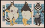 4_toes anisodactyl anthro avian avian_feet beak belly big_breasts big_butt bird black_border border bottomwear breasts butt clothing falcon falconid feathers feet female genitals hand_in_pocket hi_res huge_breasts huge_butt hybrid jacket jezzlen owl pants pockets scuted_arms scutes solo tail tail_feathers thick_thighs toes topwear voluptuous_anthro voluptuous_female vulva