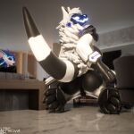 1:1 3d_(artwork) anthro armor avali blue_body blue_eyes blue_fur blush breasts butt butt_pose ceiling claws clothing digital_media_(artwork) electronics feathers feet female fingers fleroyut floor fluffy fur hi_res hindpaw looking_back machine mamagen multicolored_body multicolored_fur pawpads paws pose presenting presenting_hindquarters protogen raised_tail realistic_lighting rear_view reflection reflective_floor robot robot_anthro screen screen_eyes screen_face sitting sitting_on_ground solo solo_focus spiri'vali spreading surprised tail television thick_thighs thigh_gap tuft underwear visor wall_(structure) watermark wide_hipped_female wide_hips
