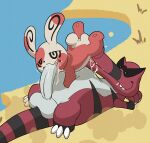 69_position argon_vile balls belly big_balls big_belly bodily_fluids cum cum_in_mouth cum_inside cum_on_partner duo erection fellatio generation_3_pokemon generation_5_pokemon genital_fluids genitals hi_res krookodile long_nose long_penis male male/male nintendo oral penile penis pokemon pokemon_(species) sex size_difference spinda