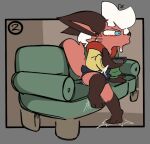 ambiguous_gender anthro blush blush_lines bodily_fluids clothing comic desperation hoodie hybrid omorashi pee_desperation pee_holding potty_dance solo sweat tiburonloaf_(artist) topwear
