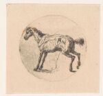 ancient_art bodily_fluids equid equine feral feral_peeing fur genital_fluids hooves horse male mammal peeing peeing_on_ground pierre_jean_baptiste_leroy public_domain side_view simple_background solo standing tail urine urine_on_ground urine_stream