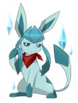 2015 3_toes alpha_channel blue_body blue_eyes blue_hair blue_tail eeveelution feet feral frown generation_4_pokemon glaceon hair ice_crystal kairi_zornak looking_at_viewer nintendo pokemon pokemon_(species) pokemon_mystery_dungeon red_scarf scarf simple_background solo spike_chunsoft tail toes transparent_background