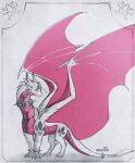 2026 3_toes 4_fingers 8_horns activision arm_markings armlet blade claws collar colored_sketch countershading cynder dated digital_drawing_(artwork) digital_media_(artwork) digitigrade dragon european_mythology facial_markings feet feral finger_claws fingers forehead_markings hagalazka head_markings heart_symbol hi_res hip_markings horn horn_sheath leg_markings long_neck long_tail markings membrane_(anatomy) membranous_wings metal_collar monochrome multi_horn mythological_creature mythological_scalie mythology neck_spikes pink_and_white pink_body pink_countershading quadruped scalie shoulder_markings signature simple_background sketch solo spiked_collar spikes spyro_the_dragon standing tail tail_blade thick_neck thick_tail toe_claws toes weapon_tail western_dragon white_background wing_blade wings