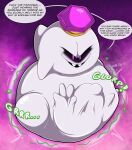 abdominal_bulge absurd_res belly big_belly boo_(mario) crown crown_only cruel_pred dialogue digestion_noises english_text floating gem ghost headgear headgear_only hi_res huge_belly king_boo looking_at_belly luigi's_mansion male mario_bros motion_lines multiple_prey nintendo onomatopoeia oral_vore profanity rumbling_stomach sagging_belly simple_background soft_vore sound_effects spirit struggling struggling_prey taunting teeth tepigfan101 text vore
