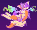anthro bong breasts drugs felid feline female floating fur hair hi_res horn kibblecringe lying mammal marijuana medium_breasts orange_body orange_fur paws purple_body purple_eyes purple_fur purple_hair purple_wings short_hair smoke smoke_from_mouth smoking solo tail wings