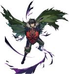  1boy armor artist_request aura black_armor black_boots black_hair black_shirt boots clenched_teeth cloak collared_shirt crossed_bangs dark_aura double-parted_bangs floating_cape full_body fur-trimmed_armor fur-trimmed_boots fur-trimmed_jacket fur_trim game_asset green_cloak green_pants hair_between_eyes high_collar highres holding holding_shield iwatani_naofumi jacket knee_boots legendary_shield_(shield_of_wrath)_(tate_no_yuusha_no_nariagari) legendary_shield_(tate_no_yuusha_no_nariagari) looking_at_viewer male_focus messy_hair official_art pants parted_lips pauldrons red_eyes scraped_face shield shirt short_hair shoulder_armor simple_background solo spiked_pauldrons spikes standing tate_no_yuusha_no_nariagari tate_no_yuusha_no_nariagari_rise teeth torn_cloak torn_clothes transparent_background v-shaped_eyebrows white_fur 