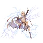  1boy :d animal_ears arms_up artist_request bandaged_foot bandages black_shorts brown_hair brown_shorts cape collar electricity electrokinesis energy_ball ferret_boy ferret_ears ferret_tail floating full_body fullnono_(tate_no_yuusha_no_nariagari_rise) game_asset gold_trim highres layered_shorts male_focus messy_hair metal_collar metal_wrist_cuffs navel official_art open_mouth red_eyes short_hair shorts simple_background smile solo stomach tate_no_yuusha_no_nariagari tate_no_yuusha_no_nariagari_rise toned toned_male transparent_background white_cape 