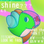 1:1 ambiguous/ambiguous ambiguous_gender colorful_theme digital_media_(artwork) green_body original_design purple_body vague wings xingyao_shine