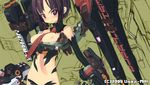  breasts copyright_request lowres mecha_musume medium_breasts nipples psp_wallpaper solo unaji 