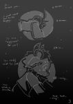 absurd_res anthro asking asphyxiation bodily_fluids bovid breath_play caprine clothed clothed_anthro clothing comic dialogue domestic_cat duo english_text felid feline felis goat hi_res horn male male/male mammal monochrome nildotpng panicked_look panicking partially_clothed romantic romantic_couple strangling tears text