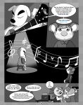 2024 2_toes 3_fingers 4_panel_comic accessory acoustic_guitar alice_(animal_crossing) amphibian animal_crossing anthro aquatic axolotl bangs beads bent_arm bent_legs big_nose biped black_clothing black_eyebrows black_eyes black_nose black_topwear black_vest blue_text bow_tie buckteeth canid canine canis chair close-up clothed clothed_anthro clothed_female clothing coat comic cookieboy011 crossed_legs dialogue digital_drawing_(artwork) digital_media_(artwork) domestic_dog door doorway dr._shrunk_(animal_crossing) english_description english_text exclamation_point eye_contact eyebrows eyelashes eyes_closed feet female female_anthro fingers floppy_ears freckled_face freckles fur furniture furrowed_eyebrows grey_body grey_bow_tie grey_clothing grey_coat grey_ears grey_freckles grey_fur grey_hair grey_nose grey_tongue grey_topwear grey_wall greyscale group guitar hair hair_accessory hair_beads hi_res holding_object holding_paper holidays honorific hunting_dog inner_ear_fluff inside jack_russell_terrier k.k._slider koala light lighting looking_at_another male male_anthro mammal marsupial mitten_hands mole_salamander monochrome mouth_closed multicolored_hair musical_instrument musical_note musical_symbol nintendo nude nude_anthro nude_male number on_chair onomatopoeia open_mouth paper performance playing_guitar playing_music plucked_string_instrument pupils salamander shaded short_hair side_view sitting sitting_on_chair sitting_on_stool sound_effects speech_bubble stage string_instrument symbol table tail talking_to_another teeth terrier text thank_you thanking thick_eyebrows thin_eyebrows toes tongue topwear trio tuft two_tone_hair unibrow valentine's_day vest vombatiform wall_(structure) white_body white_fur white_inner_ear_fluff white_sclera white_tail