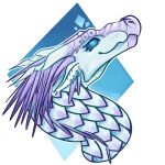 1:1 2026 absurd_res ambiguous_gender crossover dragon ear_piercing european_mythology eyelashes feral friendship_is_magic hasbro hi_res horn icewing_(wof) kovi_kodi long_neck my_little_pony mythological_creature mythological_scalie mythology piercing rarity_(mlp) scales scalie smile snout solo spikes spikes_(anatomy) western_dragon wings_of_fire