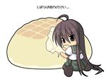  bread eating food lowres melon_bread shakugan_no_shana shana solo thighhighs yuichirou 