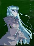  barasuishou blue_eyes blue_hair dress flower_eyepatch long_hair long_sleeves pinzu rozen_maiden solo 