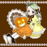  green_hair halloween kanaria long_sleeves lowres rozen_maiden sakuragi_akira solo 