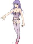  arin bad_proportions corset lingerie otsutama pangya panties purple_legwear purple_panties solo thighhighs underwear underwear_only 