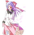  artist_request cherry_blossoms len long_sleeves melty_blood pointy_ears ribbon skirt solo tsukihime 