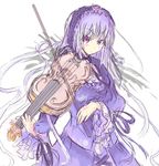  instrument long_hair long_sleeves rozen_maiden solo suigintou viola_da_gamba violin yoshioka_yoshiko 