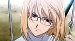  arcueid_brunestud bespectacled blonde_hair glasses screencap smile solo sweater swing third-party_edit tsukihime 