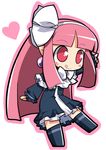  :q chibi disgaea long_sleeves mage_(disgaea) makai_senki_disgaea_2 osaragi_mitama solo tongue tongue_out 