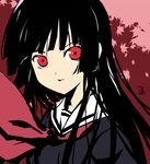  bangs black_hair black_serafuku blunt_bangs enma_ai hime_cut jigoku_shoujo long_hair minamino_kanata red_eyes school_uniform serafuku solo upper_body 