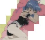  bikini braid canvas_2 closed_eyes fujinami_tomoko ribbon screencap sleeping solo stitched swimsuit third-party_edit 