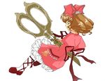  artist_request blonde_hair bow closed_eyes hina_ichigo impaled long_sleeves pink_bow profile rozen_maiden scissors solo 