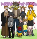  6+boys artist_request child christopher_robin cowboy cowboy_hat eeyore everyone faceless faceless_male hat japanese_clothes kanga long_sleeves luchador_mask multiple_boys multiple_girls owl_(winnie_the_pooh) parody personification piglet_(winnie_the_pooh) pooh rabbit_(winnie_the_pooh) tigger translated western winnie_the_pooh 