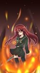  alastor_(shakugan_no_shana) jewelry long_sleeves pendant red_hair school_uniform shakugan_no_shana shana solo sword thighhighs weapon 