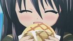  black_hair bread food melon_bread screencap shakugan_no_shana shana solo 