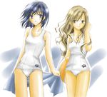  artist_request maria-sama_ga_miteru multiple_girls nijou_noriko one-piece_swimsuit school_swimsuit swimsuit toudou_shimako towel white_school_swimsuit white_swimsuit 