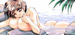  artist_request ass breast_rest breasts dithering huge_breasts no_nipples oldschool one_eye_closed onsen pc98 sei_shoujo_sentai_lakers solo submerged water 