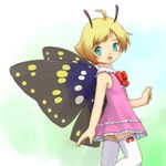  antennae blonde_hair fairy lowres shimon shimotsuma solo thighhighs wings 