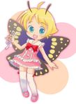  antennae blonde_hair fairy hatomugi_(mamotan) mary_janes shimon shimotsuma shoes solo thighhighs wings 