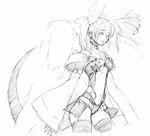  artist_request bare_shoulders belt belt_buckle breasts buckle center_opening closed_mouth contrapposto cropped_legs detached_sleeves dizzy eyebrows_visible_through_hair greyscale guilty_gear hair_ribbon long_hair long_sleeves looking_at_viewer medium_breasts monochrome navel revealing_clothes ribbon showgirl_skirt simple_background sketch smile solo standing thighhighs unbuckled_belt underboob white_background wide_sleeves 