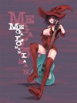  guilty_gear guitar hat i-no instrument kara_(color) red_hat solo thighhighs 