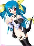  artist_request bottomless dizzy guilty_gear no_pussy ribbon solo tail tail_ribbon thighhighs 