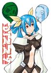  artist_request bad_anatomy balloon blue_hair choker dizzy guilty_gear hair_ribbon long_hair lowres necro_(guilty_gear) red_eyes ribbon skull twintails undine_(guilty_gear) 