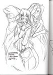  alternate_costume artist_request asymmetrical_wings bag dizzy glasses greyscale guilty_gear long_hair long_sleeves monochrome necro_(guilty_gear) pleated_skirt school_bag school_uniform sketch skirt tail twintails undine_(guilty_gear) wings 