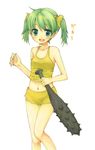 blush club demon_girl green_hair kanabou oni original solo twintails usashiro_mani weapon 