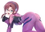  bodysuit glasses kasai_shin makinami_mari_illustrious neon_genesis_evangelion 