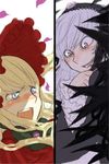  aizawa_yoshihiko blonde_hair blue_eyes multiple_girls pale_skin rozen_maiden shinku silver_hair smile suigintou 