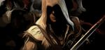  assassin's_creed_(series) assassin's_creed_ii bad_id bad_pixiv_id blood chanchan ezio_auditore_da_firenze hood male_focus smile solo sword weapon 