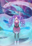  bad_id bad_pixiv_id kick_(dia.c) long_hair monster original purple_hair red_eyes solo thighhighs twintails 