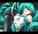  aqua_eyes aqua_hair breasts covered_nipples detached_sleeves eyelashes hatsune_miku hatsune_miku_(append) headset kayu lips long_hair small_breasts solo thighhighs twintails very_long_hair vocaloid vocaloid_append 