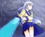  angel_beats! chainsaw long_hair school_uniform slug_(artist) solo tenshi_(angel_beats!) 