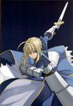  armor armored_dress artoria_pendragon_(all) blonde_hair dress fate/stay_night fate_(series) long_sleeves saber shingo_(missing_link) solo 
