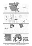  1girl :d blush book comic greyscale hair_ornament happy lying lyrical_nanoha mahou_shoujo_lyrical_nanoha mahou_shoujo_lyrical_nanoha_a's mikage_takashi monochrome nude on_back open_mouth smile sparkle sparkling_eyes translated x_hair_ornament yagami_hayate 